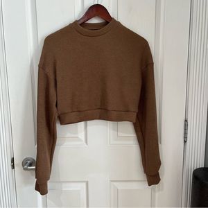 Shein brown long sleeve crop sweater size small